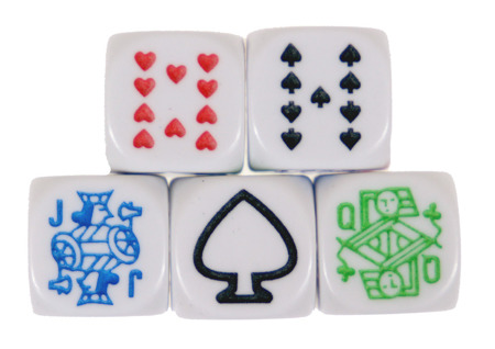 Kości pokerowe małe w plastikowym pudełku (HG)