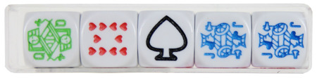 Kości pokerowe małe w plastikowym pudełku (HG)