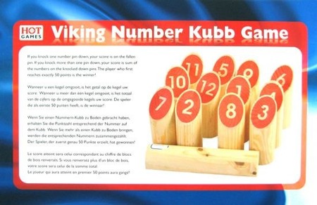 Kubb numeryczny (czerwony) - gra plenerowa (700808)