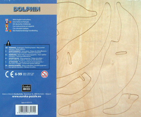 Łamigłówka drewniana Gepetto - Delfin (Dolphin)