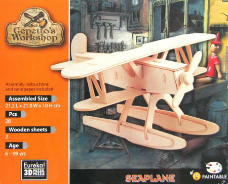 Łamigłówka drewniana Gepetto - Hydroplan (Seaplane)