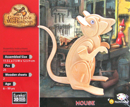 Łamigłówka drewniana Gepetto - Mysz (Mouse)