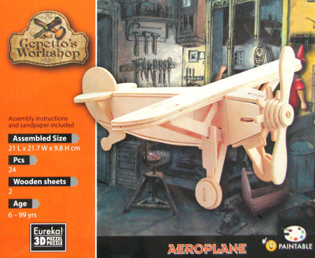 Łamigłówka drewniana Gepetto - Samolot (Aeroplane)