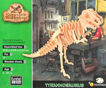 Łamigłówka drewniana Gepetto - Tyranozaur (Tyrannosaurus)