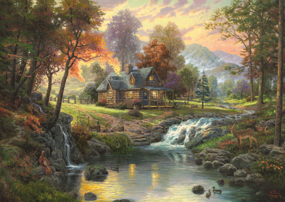 PQ Puzzle 1000 el. THOMAS KINKADE Górskie zacisze