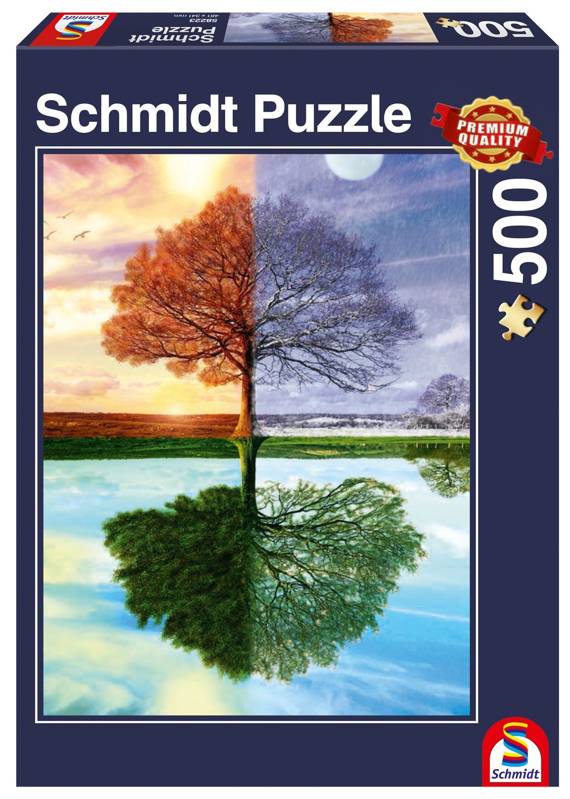 PQ Puzzle 500 el. Jedno drzewo - cztery pory roku