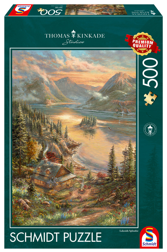 PQ Puzzle 500 el. THOMAS KINKADE Idylla nad jeziorem