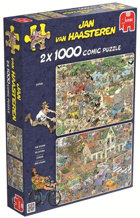 Puzzle 2 x 1000 el. JAN VAN HAASTEREN Safari / Huragan