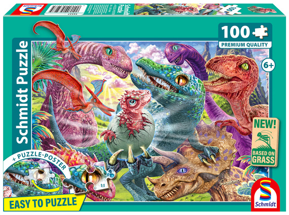 PQ Puzzle 100 el. Duże przygody małych dinozaurów