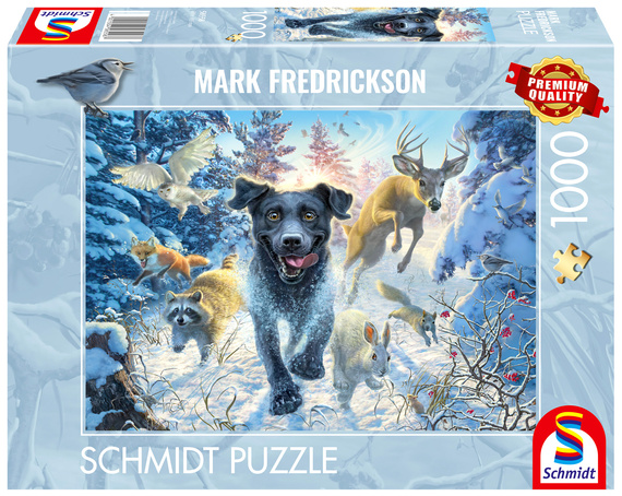 PQ Puzzle 1000 el. MARK FREDRICKSON Labrador na śniegu