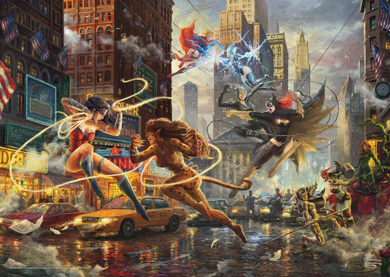 PQ Puzzle 1000 el. THOMAS KINKADE Kobiety z uniwersum DC Comics