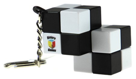 Brelok do kluczy z podwójną czarno-białą kostką 2x2x2 (standard)