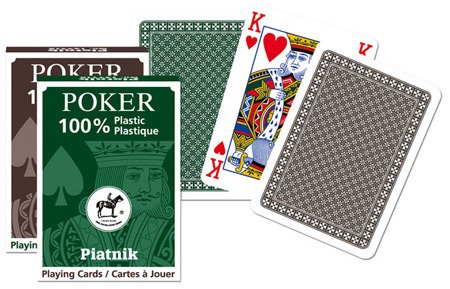 Karty 1362 Poker 100% Plastik (brązowe)