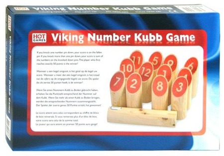 Kubb numeryczny (czerwony) - gra plenerowa (700808)
