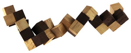 Łamigłówka drewniana kostka 45 mm (brązowa)