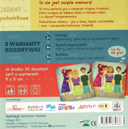 Memory na 3 sposoby - Zabawy podwórkowe