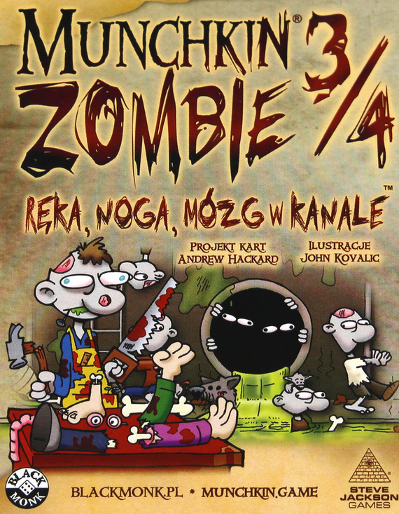 Munchkin Zombie 3/4 - Ręka, noga, mózg w kanale