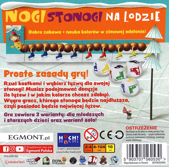 Nogi stonogi na lodzie