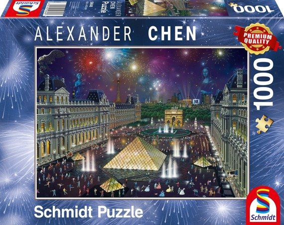 PQ Puzzle 1000 el. ALEXANDER CHEN Fajerwerki nad Luwrem