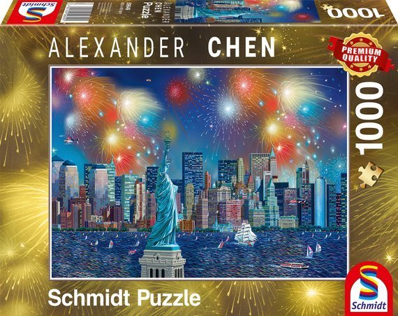 PQ Puzzle 1000 el. ALEXANDER CHEN Fajerwerki nad Statuą Wolności