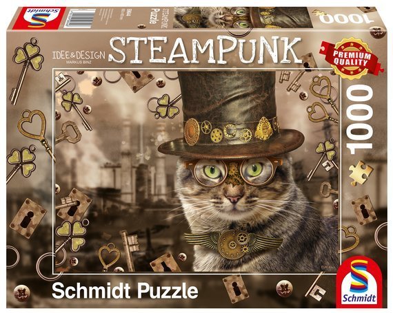 PQ Puzzle 1000 el. MARKUS BINZ Kot (Steampunk)