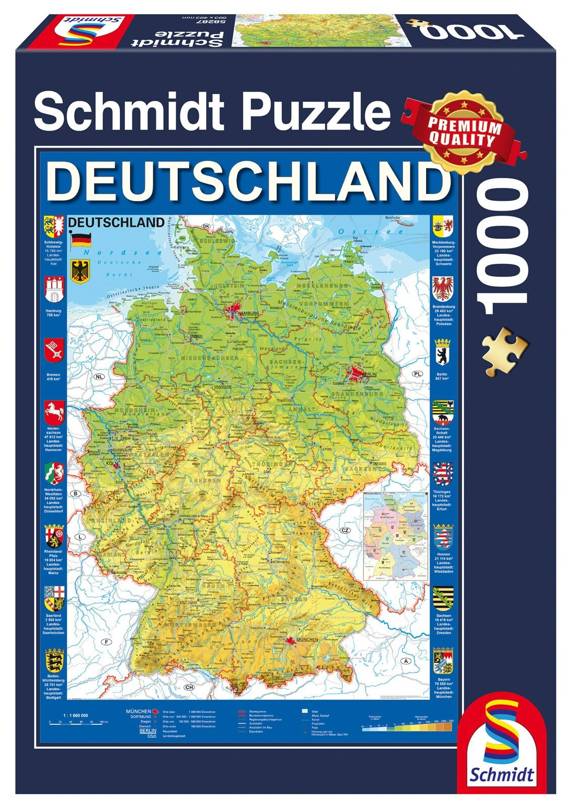 PQ Puzzle 1000 el. Mapa Niemiec