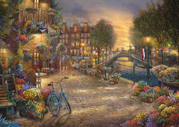 PQ Puzzle 1000 el. THOMAS KINKADE Amsterdam / Niderlandy