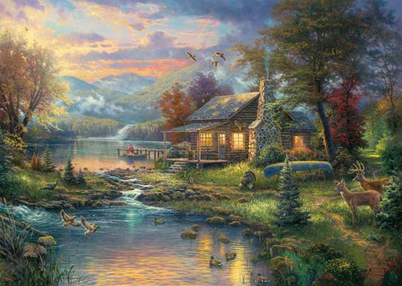 PQ Puzzle 1000 el. THOMAS KINKADE Cud natury