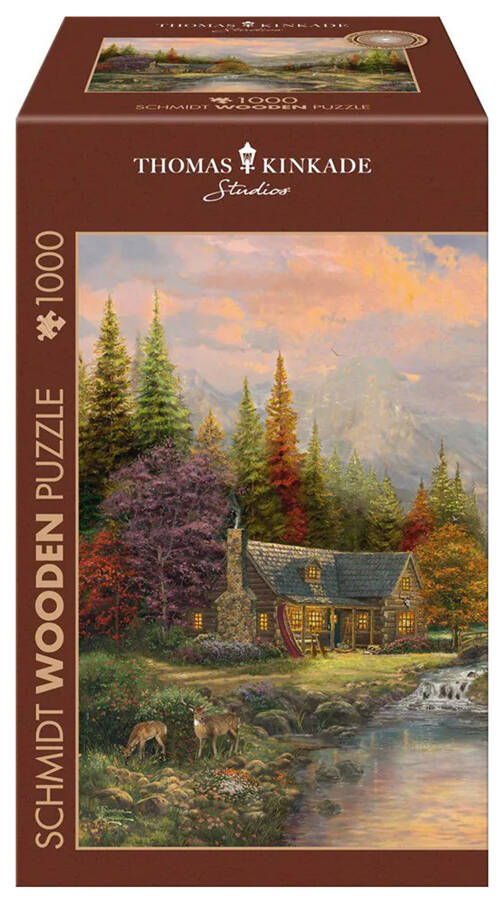 PQ Puzzle 1000 el. THOMAS KINKADE Górski krajobraz (drewniane)