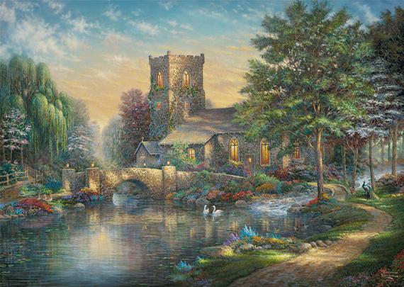 PQ Puzzle 1000 el. THOMAS KINKADE Kaplica