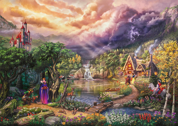 PQ Puzzle 1000 el. THOMAS KINKADE Królewna Śnieżka i Zła Królowa (Disney)