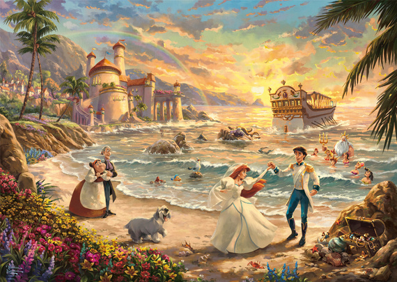 PQ Puzzle 1000 el. THOMAS KINKADE Mała Syrenka: Święto miłości (Disney)