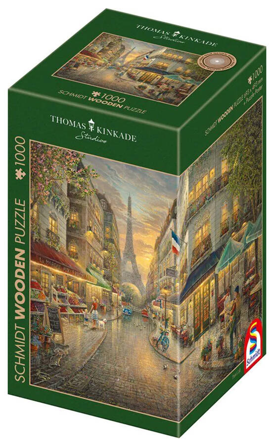 PQ Puzzle 1000 el. THOMAS KINKADE Malowniczy Paryż (drewniane)