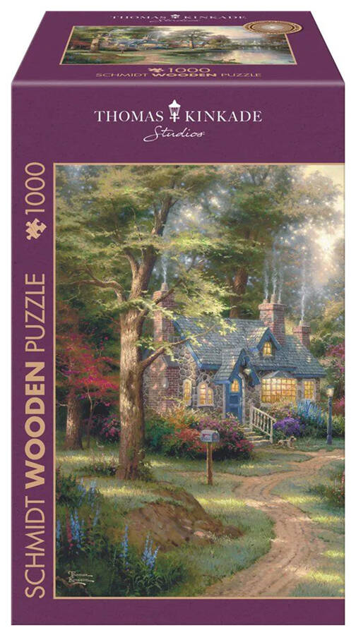 PQ Puzzle 1000 el. THOMAS KINKADE Miasteczko nad rzeką (drewniane)