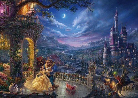 PQ Puzzle 1000 el. THOMAS KINKADE Piękna i Bestia (Disney)