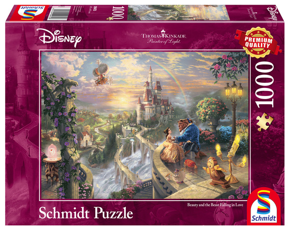 PQ Puzzle 1000 el. THOMAS KINKADE Piękna i Bestia - Miłość (Disney)