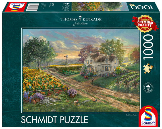 PQ Puzzle 1000 el. THOMAS KINKADE Pole słoneczników