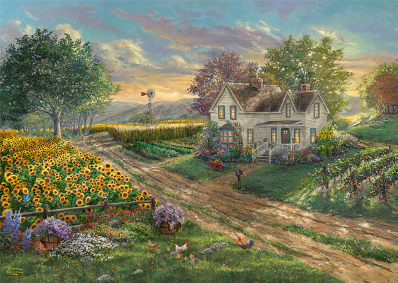 PQ Puzzle 1000 el. THOMAS KINKADE Pole słoneczników