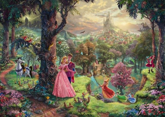 PQ Puzzle 1000 el. THOMAS KINKADE Śpiąca Królewna (Disney)