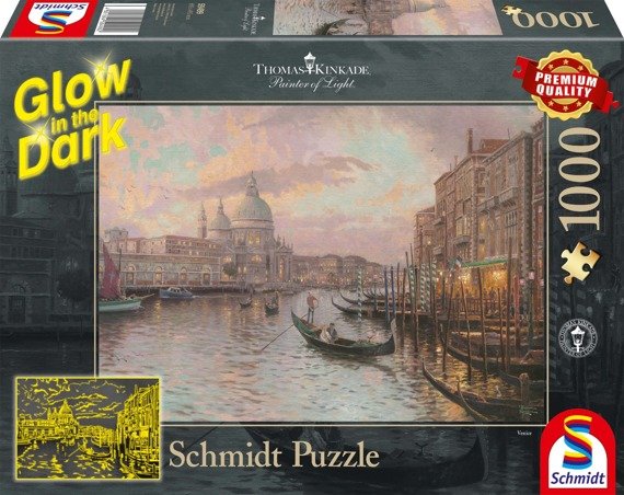 PQ Puzzle 1000 el. THOMAS KINKADE Ulice Wenecji (świecą w ciemności)
