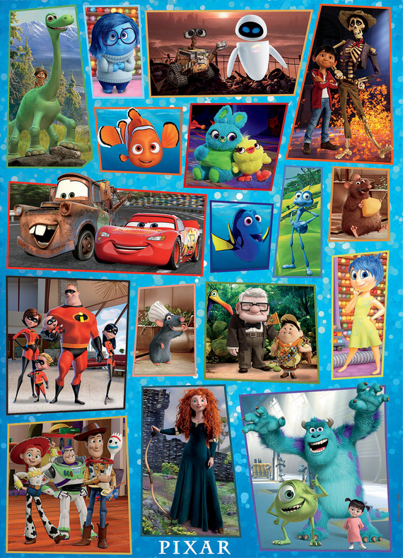 Puzzle 100 el. Bohaterowie bajek (Disney / Pixar) (drewniane)