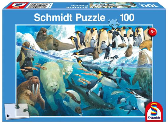Puzzle 100 el. Zwierzęta rejonów polarnych