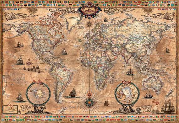 Puzzle 1000 el. Antyczna mapa świata