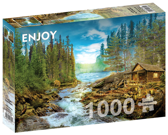 Puzzle 1000 el. Chatka nad rzeką