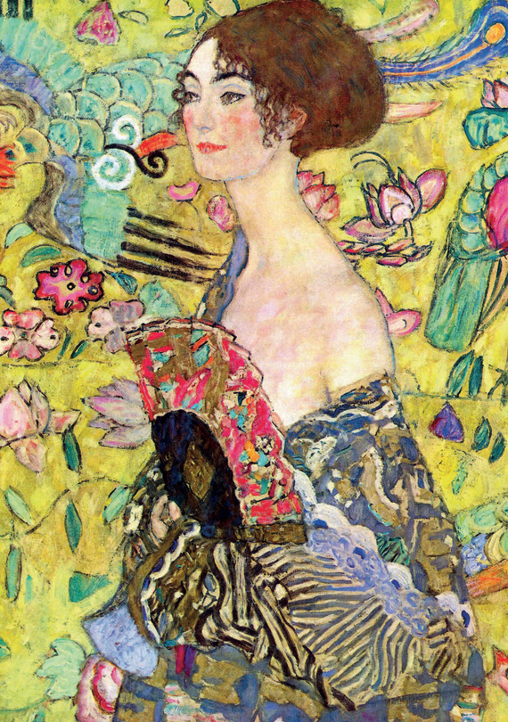 Puzzle 1000 el. Dama z wachlarzem, Gustav Klimt