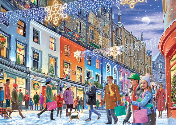 Puzzle 1000 el. FALCON Boże Narodzenie w Edynburgu / Szkocja