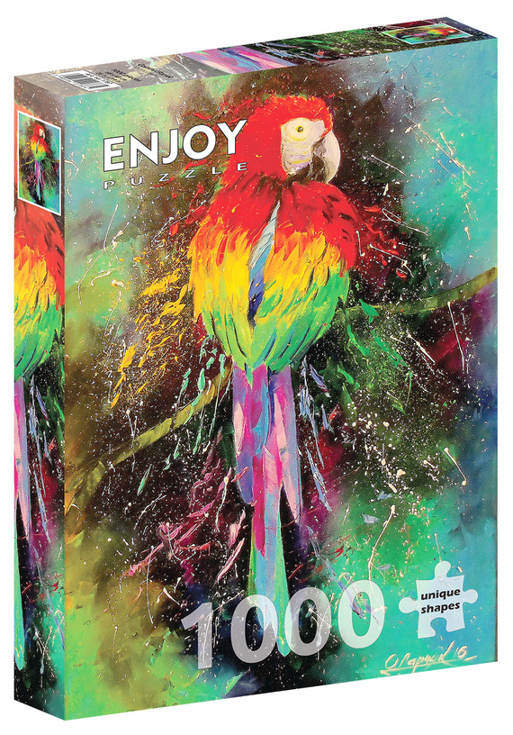 Puzzle 1000 el. Kolorowa papuga