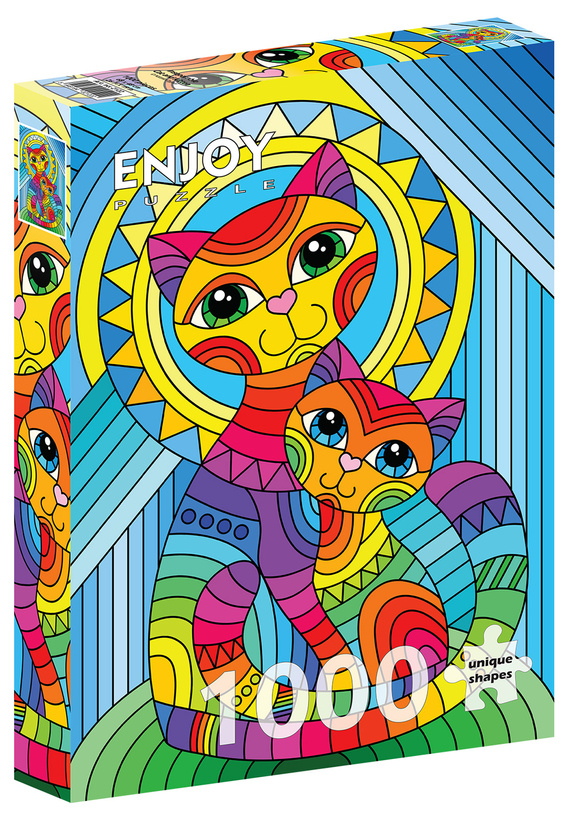 Puzzle 1000 el. Kot i kotek