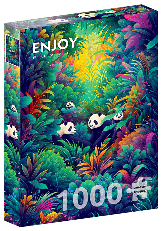 Puzzle 1000 el. Pandy wielkie w dżungli