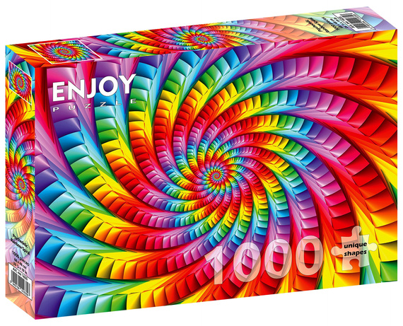 Puzzle 1000 el. Psychodeliczna tęczowa spirala